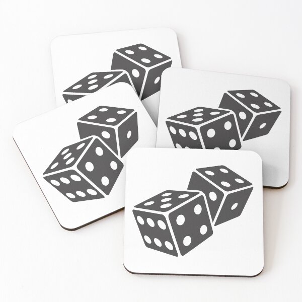 Item preview, Two Black Dice in Midair: A Silhouette Image Conveying Luck, Chance, and Gambling Theme designed and sold by Bure-NS.