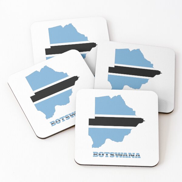 Item preview, BOTSWANA Flag map design designed and sold by BasbiArt.