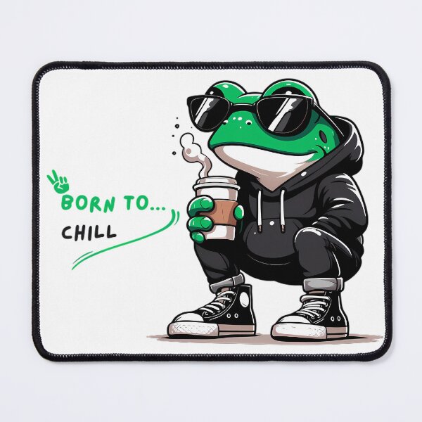 Item preview, Born To Chill Cool Frog Coffee designed and sold by DrawDrip.