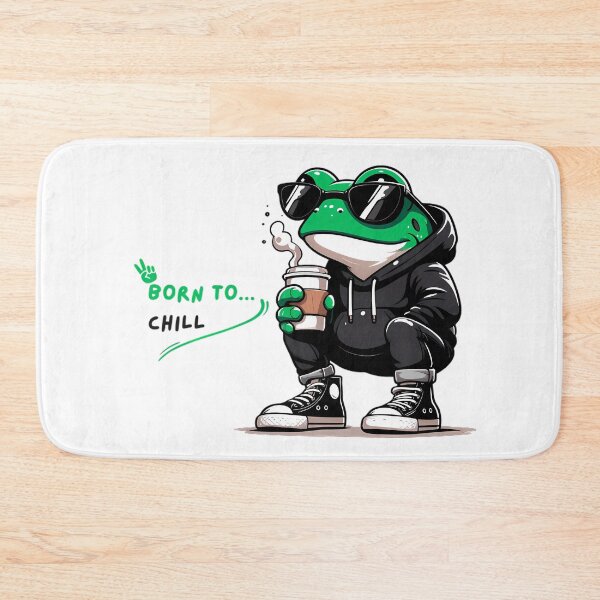 Item preview, Born To Chill Cool Frog Coffee designed and sold by DrawDrip.