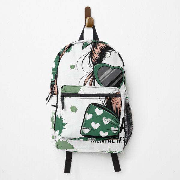 Item preview, In May We Wear Green Mental Health Awareness Month Messy Bun designed and sold by MeowtivationP.