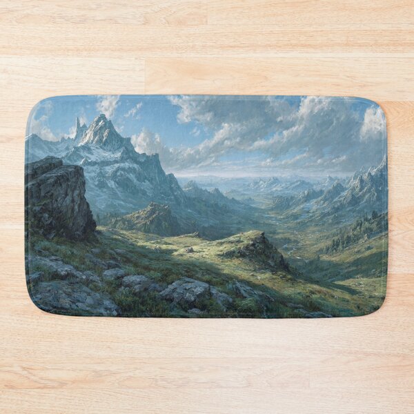 Item preview, Dragon Mountain Range With Clouds Art designed and sold by GrinGalore.
