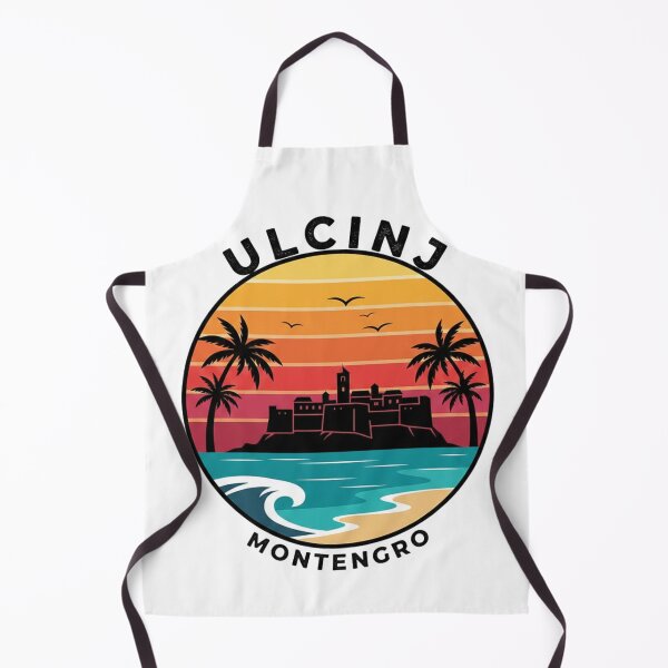 Item preview, Ulcinj Montenegro Travel Art – Vintage Coastal Poster, Adriatic Beach Illustration, Montenegro Tourism Gift designed and sold by Lunafy Design.