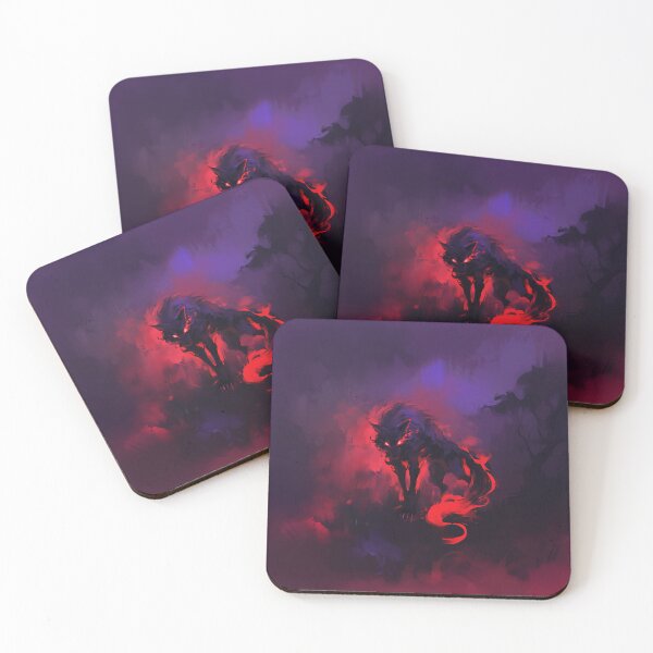 Item preview, Shadow Wolf with Glowing Red Fire and Smoke designed and sold by Christian Weiss.