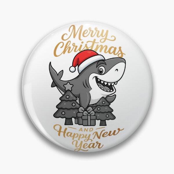 Item preview, gold shark cute merry christmas animal designed and sold by sabartgunpla.