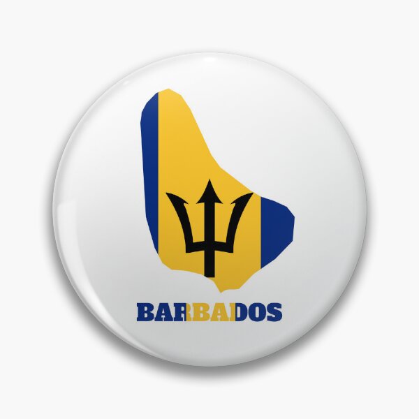 Item preview, BARBADOS Flag map design designed and sold by BasbiArt.