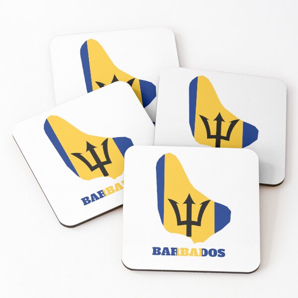 Item preview, BARBADOS Flag map design designed and sold by BasbiArt.