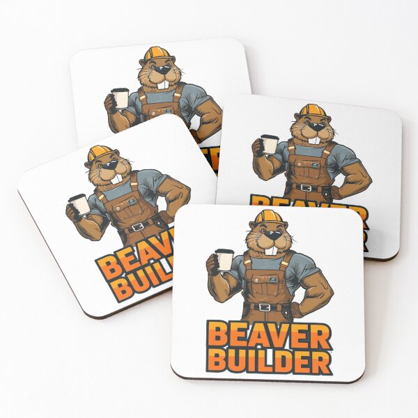 Item preview, Beaver Builder T-Shirt Strong Beaver Coffee Drinker Construction Worker Gift designed and sold by BeanNTee.