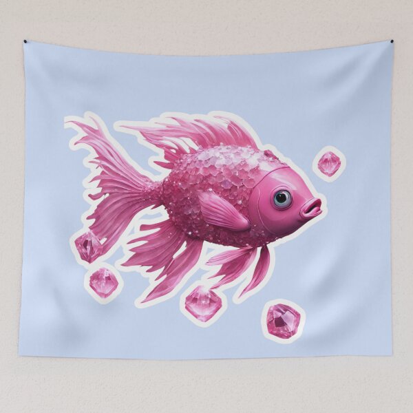 Item preview, Beautiful Pink Fish, Zodiac Water Sign Pisces designed and sold by Sugar Wisdom .