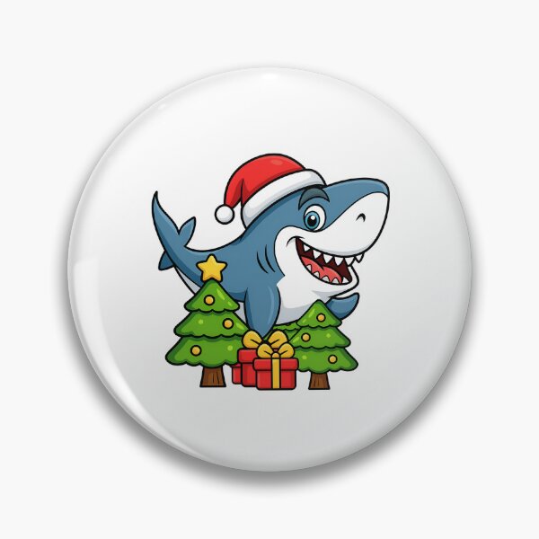 Item preview, full colour shark cute merry christmas animal designed and sold by sabartgunpla.