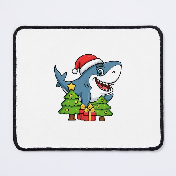 Item preview, full colour shark cute merry christmas animal designed and sold by sabartgunpla.