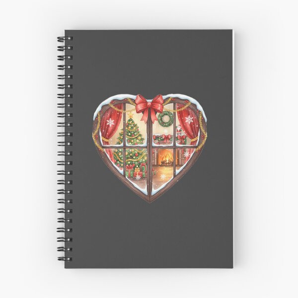Item preview, Cozy Christmas Heart Window – Festive Holiday Home Illustration designed and sold by MerchYouSearch.