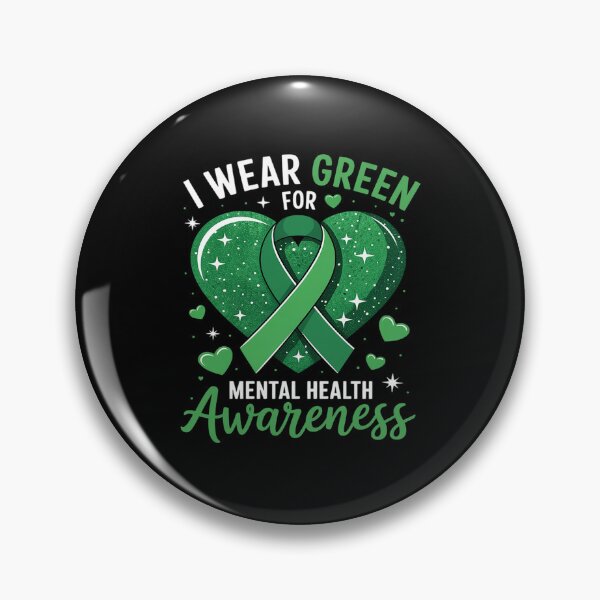 Item preview, Heart I Wear Green For Awareness Month designed and sold by StephenDDArt.