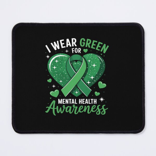 Item preview, Heart I Wear Green For Awareness Month designed and sold by StephenDDArt.