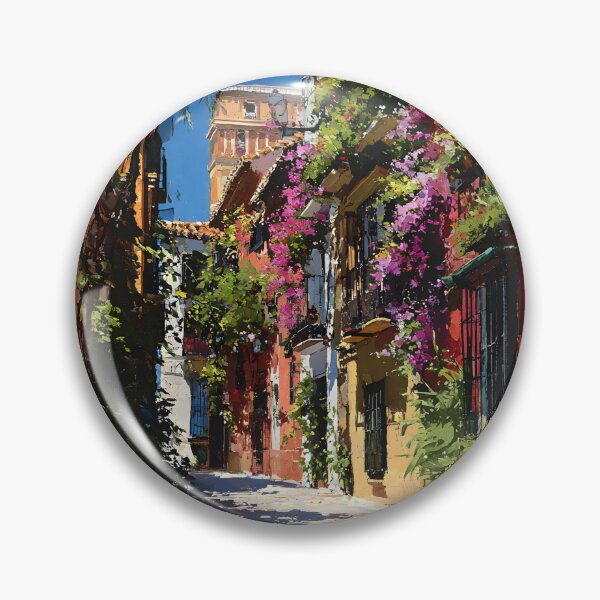 Item preview, Malaga Flowered Alley in Warm Mediterranean Light designed and sold by daila70.