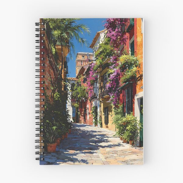 Item preview, Malaga Flowered Alley in Warm Mediterranean Light designed and sold by daila70.