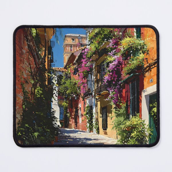 Item preview, Malaga Flowered Alley in Warm Mediterranean Light designed and sold by daila70.