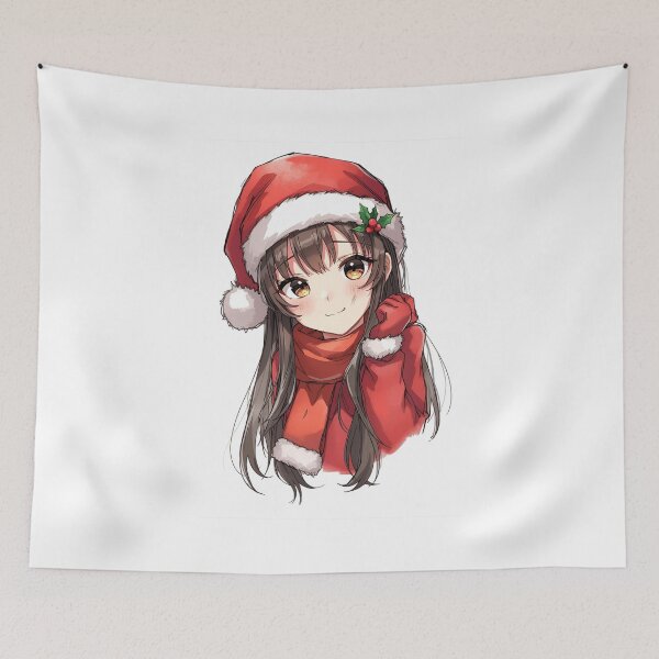 Item preview, Christmas Anime Girl designed and sold by ArtCraftLab.