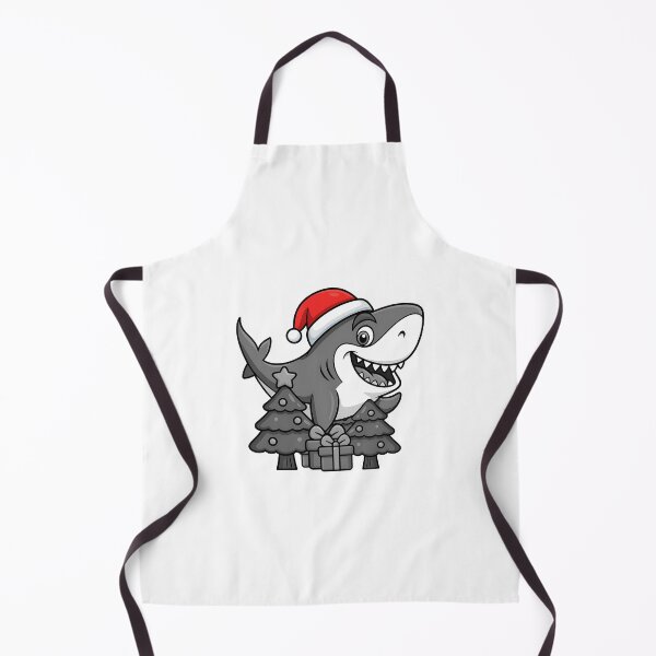 Item preview, black white shark cute merry christmas animal designed and sold by sabartgunpla.