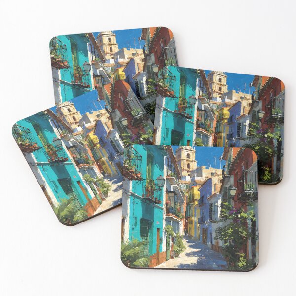 Item preview, Colorful Malaga Alley with Bell Tower View designed and sold by daila70.