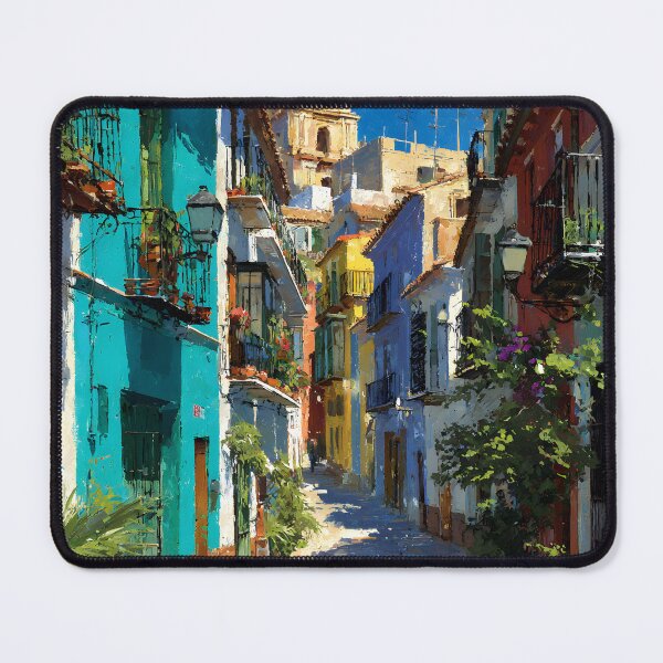 Item preview, Colorful Malaga Alley with Bell Tower View designed and sold by daila70.