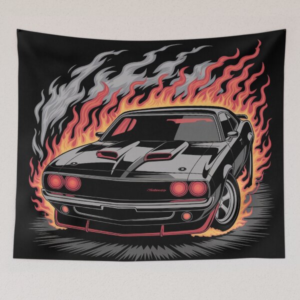 Item preview, Demonic Muscle Car – Dark Metal Inferno Artwork designed and sold by Thompika.