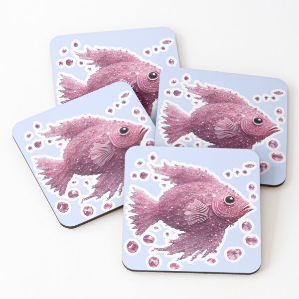 Item preview, Beautiful Pink Fish, Zodiac Water Sign Pisces designed and sold by Sugar Wisdom .