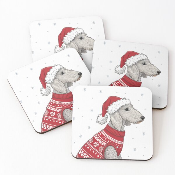 Item preview, Christmas Bedlington Terrier 01 designed and sold by AIfolklore.