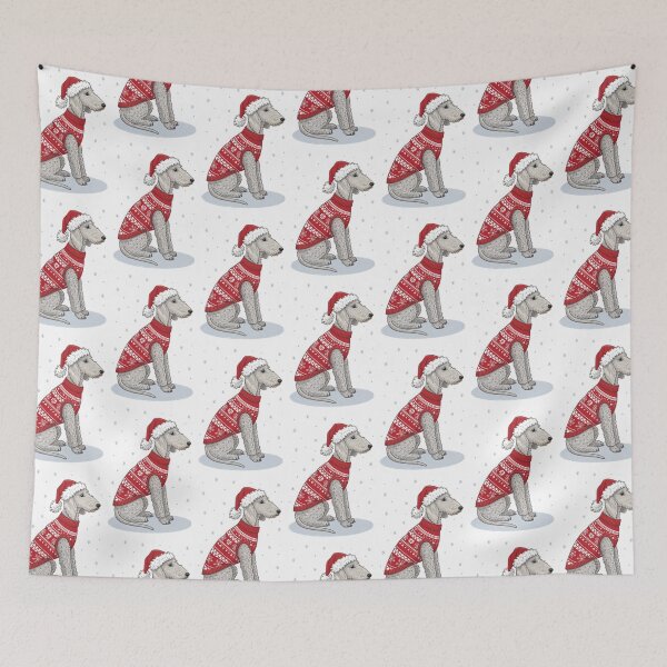 Item preview, Christmas Bedlington Terrier 01 designed and sold by AIfolklore.