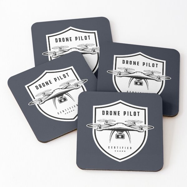 Item preview, Monochrome Certified Drone Pilot Shield Badge designed and sold by KiwiRider.