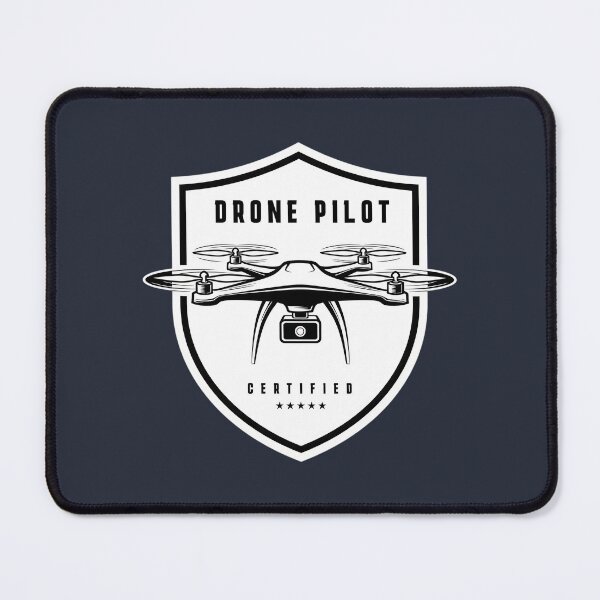 Item preview, Monochrome Certified Drone Pilot Shield Badge designed and sold by KiwiRider.
