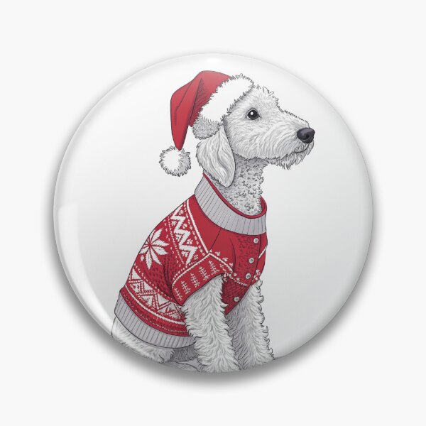 Item preview, Christmas Bedlington Terrier 02 designed and sold by AIfolklore.