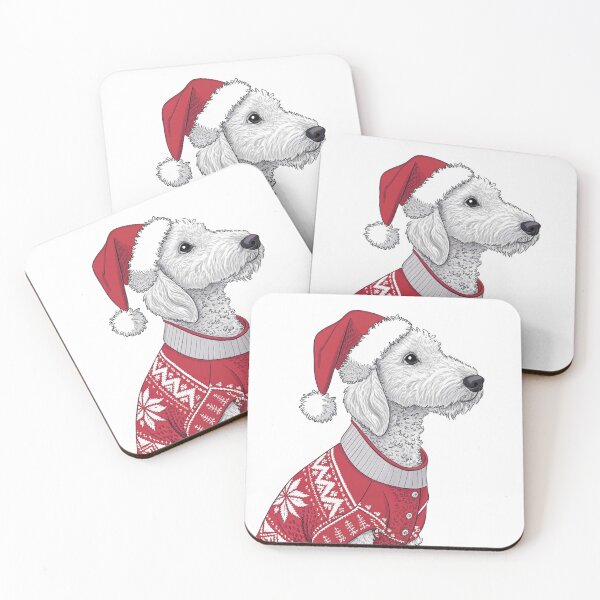 Item preview, Christmas Bedlington Terrier 02 designed and sold by AIfolklore.