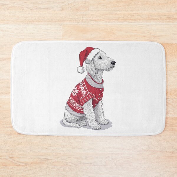 Item preview, Christmas Bedlington Terrier 02 designed and sold by AIfolklore.