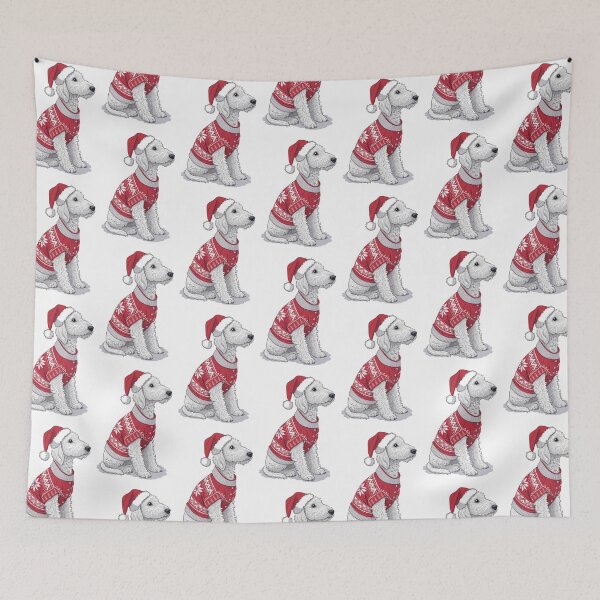 Item preview, Christmas Bedlington Terrier 02 designed and sold by AIfolklore.