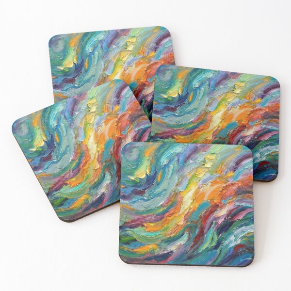 Item preview, Vibrant Colour Swirl Abstract Painting – Textured Brushstroke Wall Art designed and sold by Raja265.