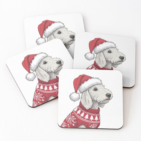 Item preview, Christmas Bedlington Terrier 03 designed and sold by AIfolklore.
