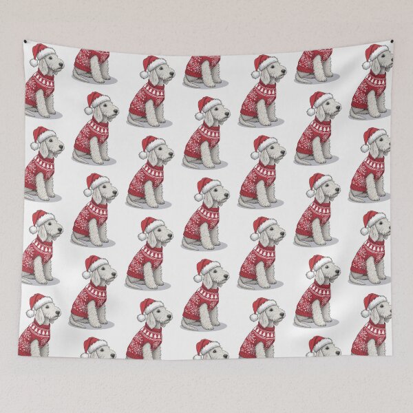 Item preview, Christmas Bedlington Terrier 03 designed and sold by AIfolklore.