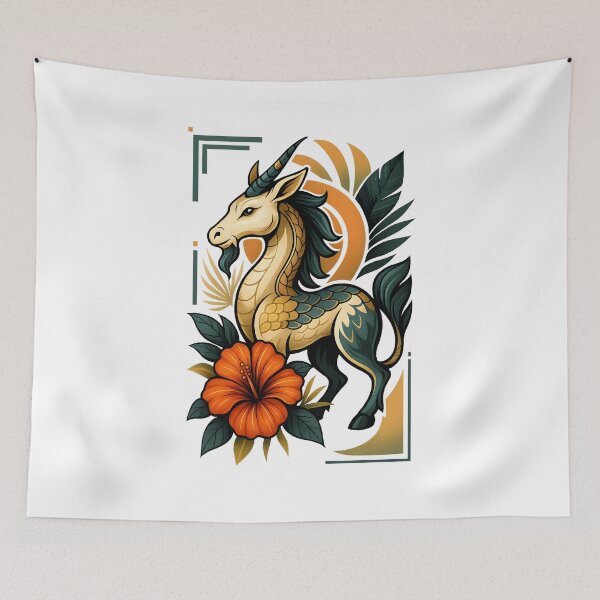 Item preview, Legendary Kirin – Asian Mythical Creature in Tropical Fantasy Style designed and sold by SVALANART.