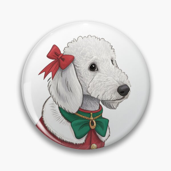 Item preview, Christmas Bedlington Terrier 04 designed and sold by AIfolklore.