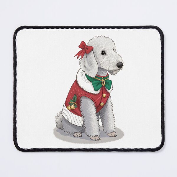 Item preview, Christmas Bedlington Terrier 04 designed and sold by AIfolklore.