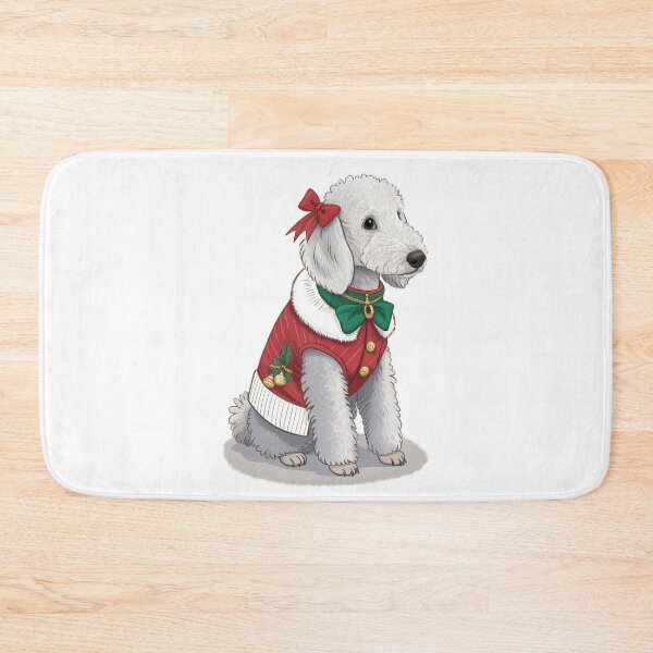 Item preview, Christmas Bedlington Terrier 04 designed and sold by AIfolklore.