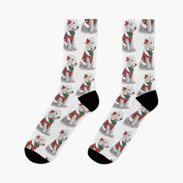 Item preview, Christmas Bedlington Terrier 04 designed and sold by AIfolklore.