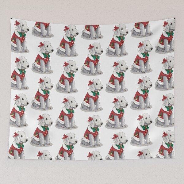 Item preview, Christmas Bedlington Terrier 04 designed and sold by AIfolklore.