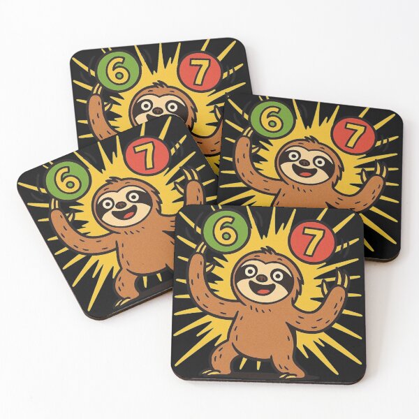Item preview, 67 - Six Seven - Sloth juggling 6 and 7 - Meme - 9216x9216 designed and sold by darky72.