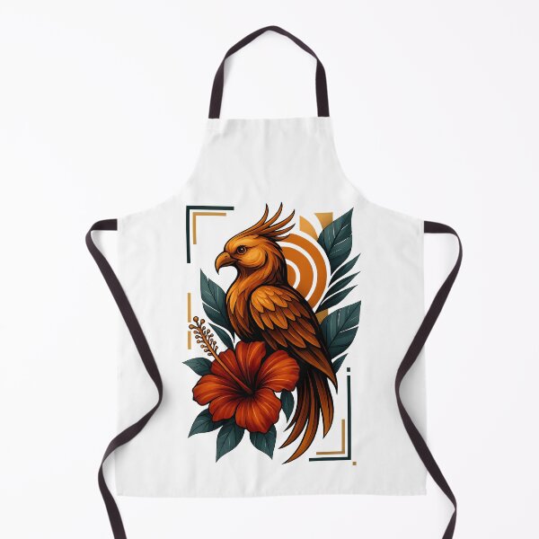 Item preview, Tropical Phoenix – Mystical Fire Bird Fantasy Artwork in Orange & Gold designed and sold by SVALANART.