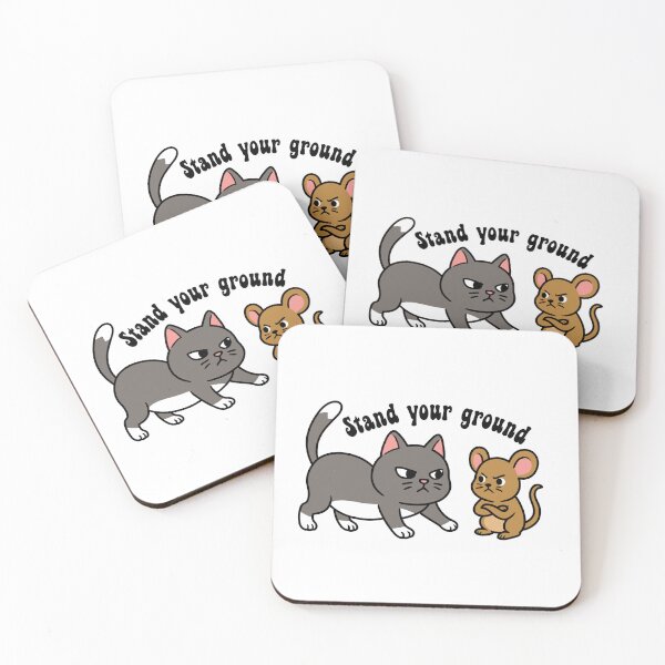 Item preview, Stand Your Ground – Angry Cat vs Brave Mouse designed and sold by munidle.
