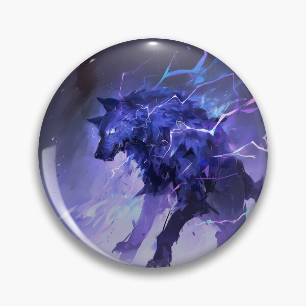 Item preview, Electric Blue Storm Wolf Fantasy Art designed and sold by Christian Weiss.