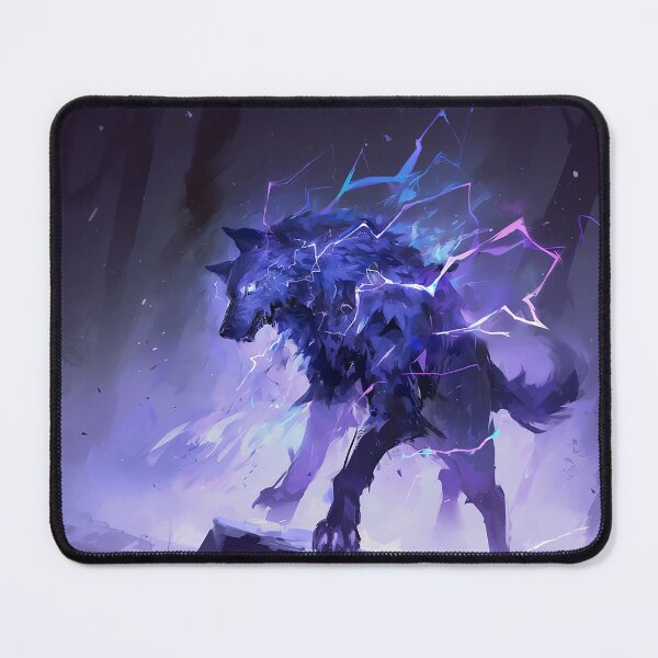 Item preview, Electric Blue Storm Wolf Fantasy Art designed and sold by Christian Weiss.
