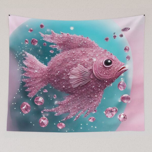 Item preview, Beautiful Pink Fish, Zodiac Water Sign Pisces designed and sold by Sugar Wisdom .